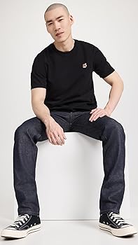 Amazon.com: Maison Kitsuné Men's Fox Head Patch Regular T